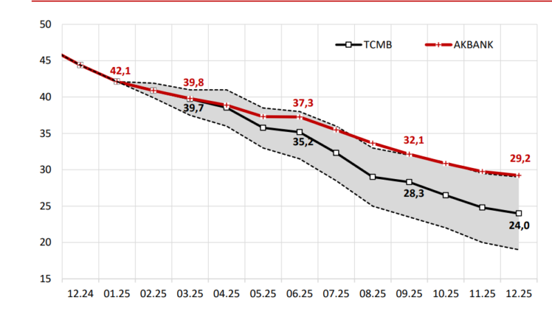 Akbank, Gedik Yatırım ve Trive Yatırım’dan Enflasyon ve Faiz İndirim Tahminleri