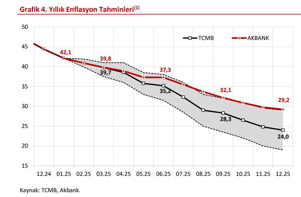 Akbank, Gedik Yatırım ve Trive Yatırım’dan Enflasyon ve Faiz İndirim Tahminleri