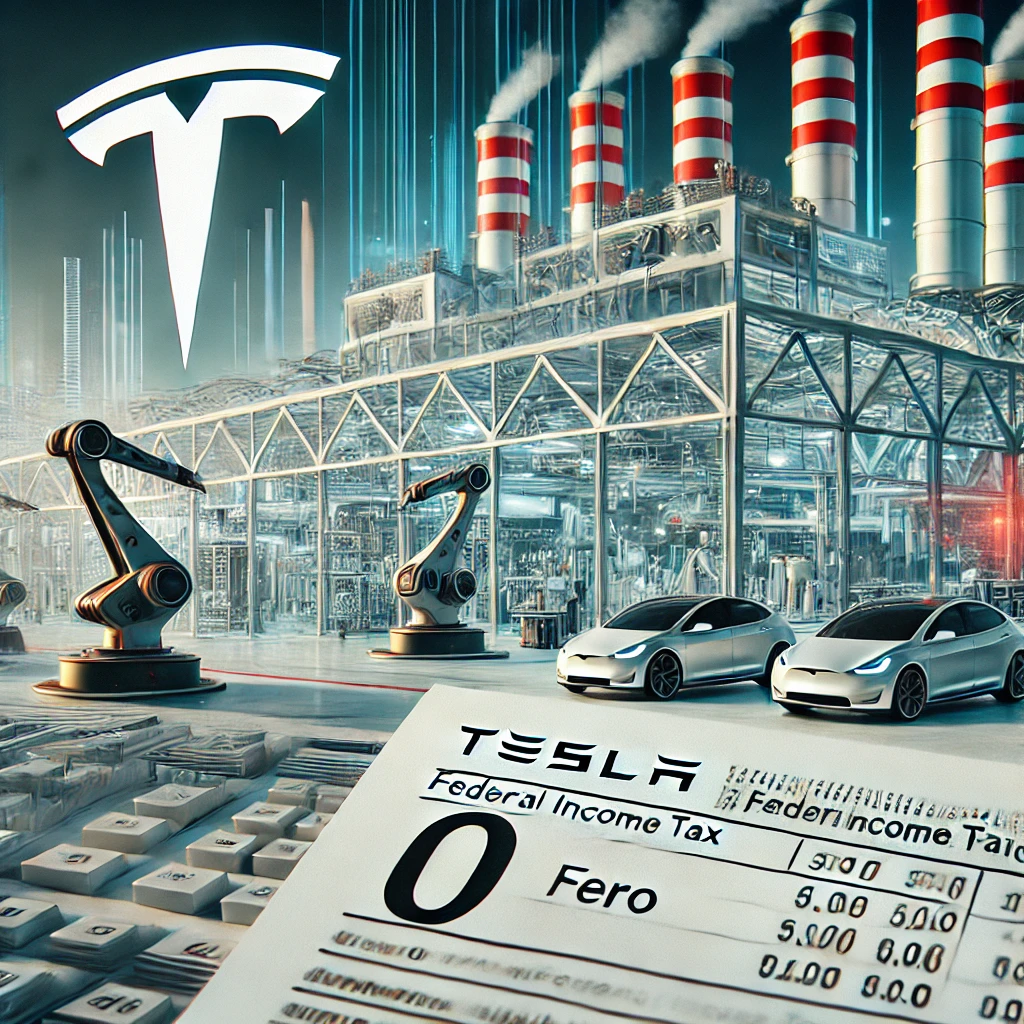 Tesla, 2024’te 2.3 Milyar Dolar Gelir Elde Etti, Federal Gelir Vergisi Ödemedi